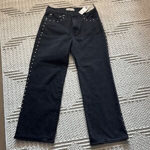 Abercrombie & Fitch Black Straight Leg Pants
